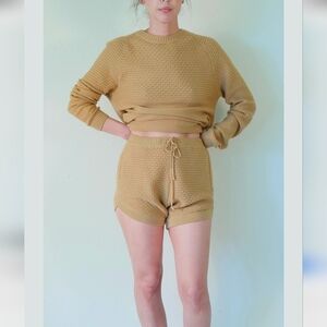 Giu Giu Tuck Stitch Boxer Shorts Brown  Knit Size M